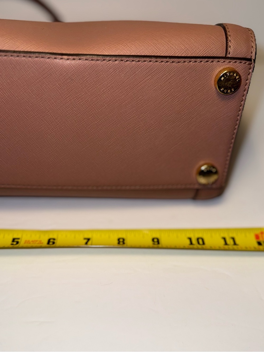 Michael Kors Tina Blossom Satchel Crossbody Bag Purse Saffiano Leather Large - Picture 14 of 16